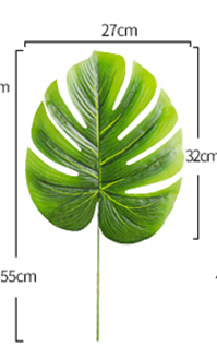 INCI Искусственный лист MONSTERA M (32х27см)